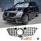 Gloss Black AMG Panamericana Style Front Bumper Bar Grille Grill Bodykit for Mercedes - Benz C292 W292 GLE Coupe & GLE43 2015 - 2019 - Mars Performance
