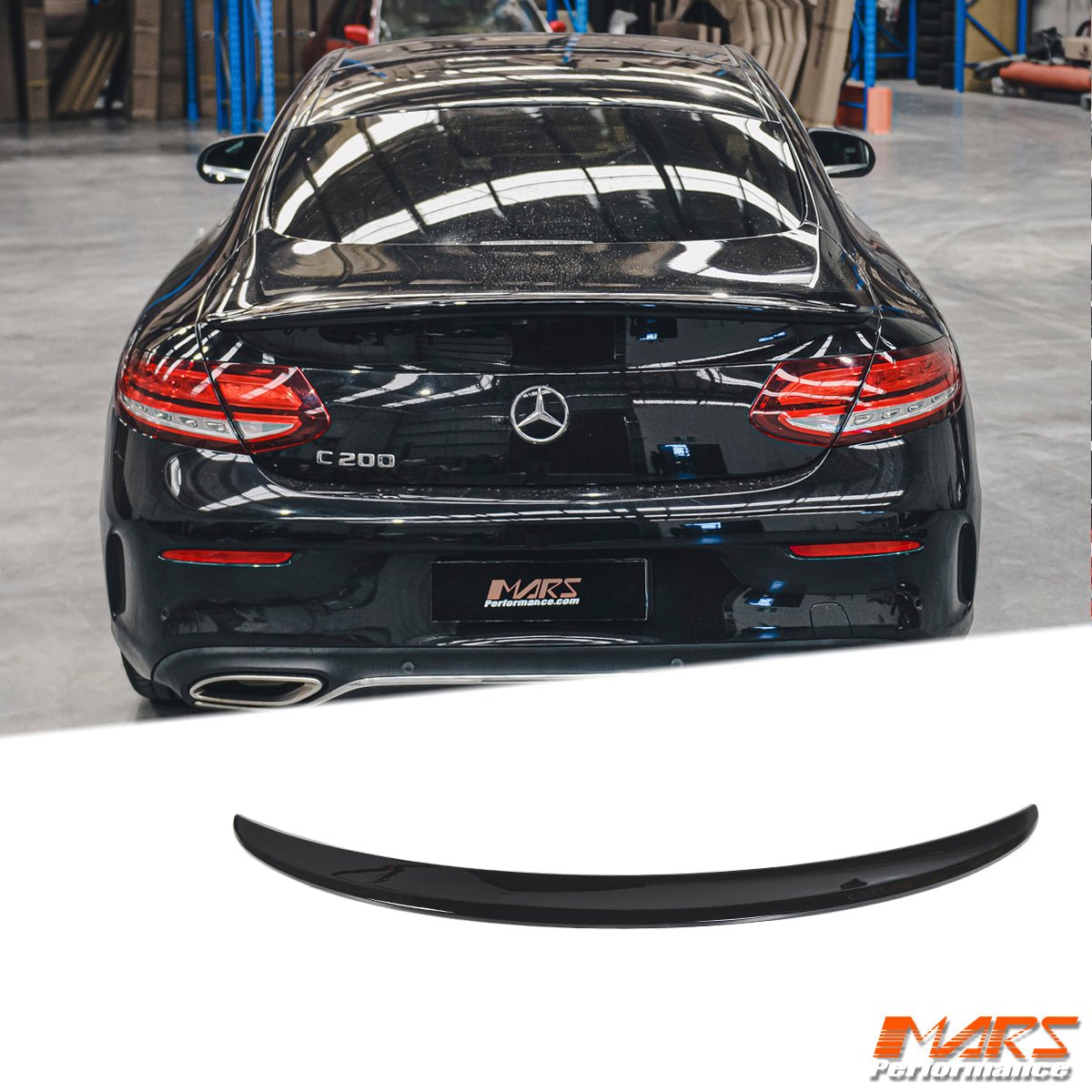 Custom Painted Black Trunk Lip Spoiler For Mercedes Benz W124 – Style 86