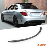 Gloss Black C63 - S Style Rear Trunk Lip Spoiler Bodykit for Mercedes - Benz C - Class W205 Sedan & C43 AMG 2015 - 2021 - Mars Performance