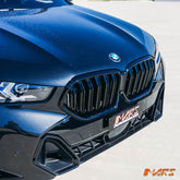 Gloss Black F96 X6M Style Duel Stripe Front Kidney Grille Grill Bodykit for BMW X6 G06 2019 - 2025 - Mars Performance