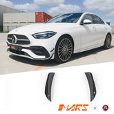 Gloss Black Front Bumper Bar Side Blade Canards Bodykit for Mercedes - Benz C - Class W206 with AMG Sport Bumper Bar & C43 2022 - 2025 - Mars Performance