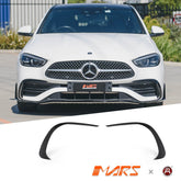 Gloss Black Front Bumper Bar Upper Blade Canards Bodykit for Mercedes - Benz C - Class W206 with AMG Sport Bumper Bar & C43 2022 - 2025 - Mars Performance