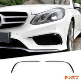 Gloss Black Front Bumper Bar Upper Canards Blades Lip Spoiler Bodykit for Mercedes - Benz E - Class W212 2014 - 2016 with AMG Sport Package - Mars Performance