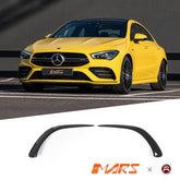 Gloss Black Front Bumper Bar Upper Carnards Blades Lip Spoiler Bodykit for Mercedes - Benz CLA - Class C118 W118 2018 - 2024 & CLA35 AMG - Mars Performance