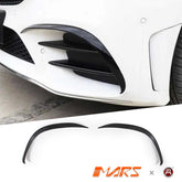 Gloss Black Front Bumper Side Upper Blade Canards Spoiler Bodykit for Mercedes - Benz C - Class C205 S205 W205 AMG Package & C43 2019 - 2021 - Mars Performance