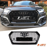 Gloss Black Honeycomb RS - Q5 Style Front Bumper Bar Grille Grill Bodykit for AUDI Q5 SQ5 FY 2017 - 2020 - Mars Performance