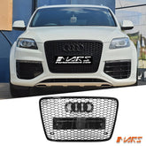 Gloss Black Honeycomb RS - Q7 Style Front Bumper Bar Grille Grill Bodykit for AUDI Q7 2006 - 2015 - Mars Performance