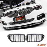 Gloss Black M Sport Style Front Bumper Bar Kidney Grille Grill Bodykit for BMW 5 Series G30 Sedan & G31 Wagon Pre LCi 2017 - 2020 - Mars Performance