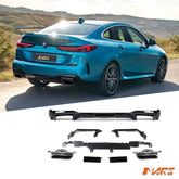 Gloss Black M235i Performance Style Rear Bumper bar diffuser Spoiler Bodykit & Exhaust Tips for BMW 2 Series F44 M Sport - Mars Performance