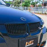 Gloss Black M3 style Front Bumper Bar Kidney Grille Grill Bodykit for BMW 3 - Series E90 Sedan & E91 Wagon Pre LCI 2005 - 2008 - Mars Performance