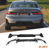 Gloss Black M340i Performance Rear Bumper Bar Diffuser Bodykit for BMW 3 - Series G20 Sedan & G21 Wagon LCI 2021 - 2024 - Mars Performance