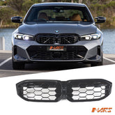 Gloss Black M340i Style Front Bumper Bar Grill Grille Bodykit for BMW 3 - Series G20 Sedan & G21 Wagon, LCI 2022 - 2024 - Mars Performance