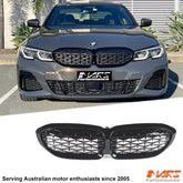 Gloss Black M340i Style Front Bumper Bar Grill Grille Bodykit For BMW 3 - Series G20 Sedan & G21 Wagon, Pre LCI 2018 - 2022 - Mars Performance
