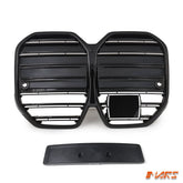 Gloss Black M4 Style Front Bumper Bar Grill Grille Bodykit for BMW i4 G26 2022 - 2024 - Mars Performance