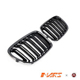 Gloss Black M4 Style Front Bumper bar Kidney Grille Grill Bodykit for BMW X1 E84 2009 - 2014 - Mars Performance