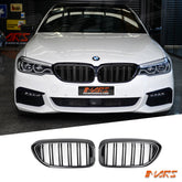 Gloss Black M5 Style Front Bumper Bar Kidney Grille Grill Bodykit for BMW 5 Series G30 Sedan & G31 Wagon Pre LCi 2017 - 2020 - Mars Performance