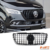 Gloss Black Panamericana Bumper Bar Grill Grille Bodykit for Mercedes - Benz Sprinter W907 2018 - 2024 - Mars Performance