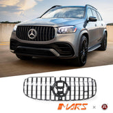 Gloss Black Panamericana Front Bumper Bar Grille Grill Bodykit for Mercedes - Benz X167 GLS - Class GLS63 AMG 2020 - 2025 - Mars Performance