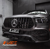 Gloss Black Panamericana Style Front Bumper Bar Grille Grill Bodykit for Mercedes - Benz W167 GLE - Class V167 Hatch C167 Coupe & GLE53 AMG 2019 - 2025 - Mars Performance