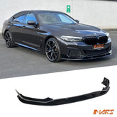 Gloss Black Performance Front Bumper Bar Lip Spoiler Bodykit for BMW 5 - Series G30 Sedan & G31 Wagon 2020 - 2023 LCI - Mars Performance