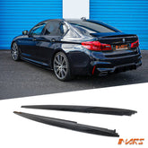 Gloss Black Performance Style Lower Side Skirts Lip Spoiler Bodykit for BMW 5 Series G30 G31 M Sport 2017 - 2023 - Mars Performance