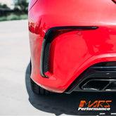 Gloss Black Rear bumper Bar side Splitter Vent Blade Canards Bodykit for Mercedes - Benz A - Class W176 A45 & AMG Package 2012 - 2018 - Mars Performance