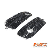 Gloss Black RS - Q5 Style Front Bumper Bar Fog Lights Cover Grille Bodykit for AUDI Q5 8R 2013 - 2016 - Mars Performance