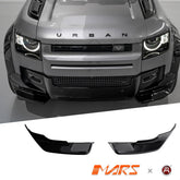 Gloss Black Urban Style Front Bumper Bar Lower Corner Lip Spoiler Bodykit for Land Rover Defender L663 90 110 130 2020 - 2025 - Mars Performance