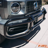Heavy Duty version - Black Front Bumper Metal Bullbar Guard for Mercedes - Benz G - Class W464 W463A G63 AMG Bodykit 2019 - 2024 - Mars Performance