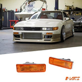 JDM Amber Front bumper bar Turn Signal Indicator Lights for Nissan Silvia S13 1988 - 1993 - Mars Performance
