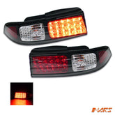 JDM Black LED Tail Lights for Nissan 200SX Silvia S14 1993 - 1998 - Mars Performance