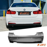 M Sport Style Rear Bumper Bar Bodykit with Single Exhaust Outlet for BMW 3 - Series F30 Sedan 2012 - 2018 - Mars Performance