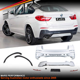M Tech Sport Style Rear Bumper Bar with Wheel Arches Bodykit for BMW X4 F26 2014 - 2018 - Mars Performance