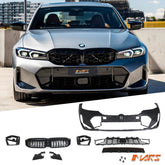 M340i Style Sport Front Bumper Bar Bodykit with Grill for BMW 3 - Series G20 Sedan & G21 Wagon LCI 2022 - 2024 - Mars Performance