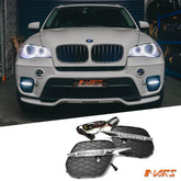MARS Bumper Bar LED DRL Day - Time Fog Lights Cover for BMW X5 E70 LCI 2011 - 2013 - Mars Performance