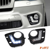 MARS Bumper Bar LED DRL Day - Time Fog Lights Cover Grille for BMW X5 E70 LCI 11 - 13 M Tech Sports - Mars Performance