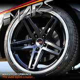 MARS MP - MC 19 inch Gloss Black 5 Sporks Stag Concave with Dish Alloy Wheels Rims 5x114.3 - Mars Performance
