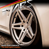 MARS MP - MC 19 inch Hyper Silver 5 Sporks Stag Concave with Dish Alloy Wheels Rims 5x112 - Mars Performance