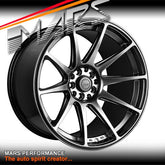 MARS MP - MS Hyper Black Concave 4x 18 Inch Stag Alloy Wheels Rims 5x100 5x114.3 - Mars Performance