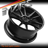 MARS MP - RH Gloss Black 4x 20 Inch Deep Concave Stag Alloy Wheels Rims 5x114.3 - Mars Performance