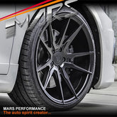 MARS MP - RH Matt Black 4x 19 Inch Deep Concave Stag Alloy Wheels Rims 5x112 - Mars Performance