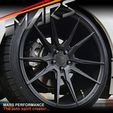 MARS MP - RH Matt Black 4x 19 Inch Deep Concave Stag Alloy Wheels Rims 5x120 - Mars Performance