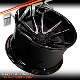 MARS MP - RHL Gloss Black 4x 21 inch Super Concave with Dish Alloy Wheels Rims 5x130 - Mars Performance