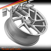 MARS MP - T3 Machined Silver 20 Inch Twsit Concave Stag Alloy Wheels Rims 5x114.3 - Mars Performance