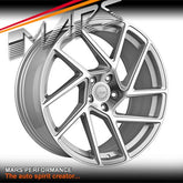 MARS MP - T3 Machined Silver 20 Inch Twsit Concave Stag Alloy Wheels Rims - Mars Performance