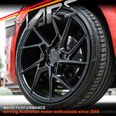 MARS MP - T4 Gloss Black 19 Inch Twist Spork Concave Alloy Wheels Rims 5x120 - Mars Performance
