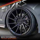 MARS MP - TW Gloss Black 4x 19 Inch Deep Twist Concave Stag Alloy Wheels Rims 5x114.3 - Mars Performance