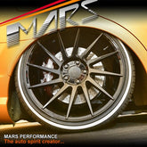 MARS MP - TW Gloss Black 4x 19 Inch Twist Concave Stag Alloy Wheels Rims 5x112 - Mars Performance
