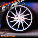 MARS MP - TW Silver 4x 19 Inch Deep Twist Concave Stag Alloy Wheels Rims 5x114.3 - Mars Performance