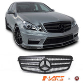 Matt Black AMG Style Front Bumper Bar Grille Grill Bodykit for Mercedes - Benz E - Class W212 2009 - 2013 - Mars Performance